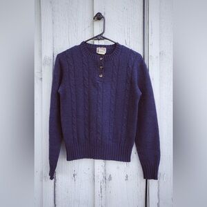 Women’s Blue Cable Knit Sweater